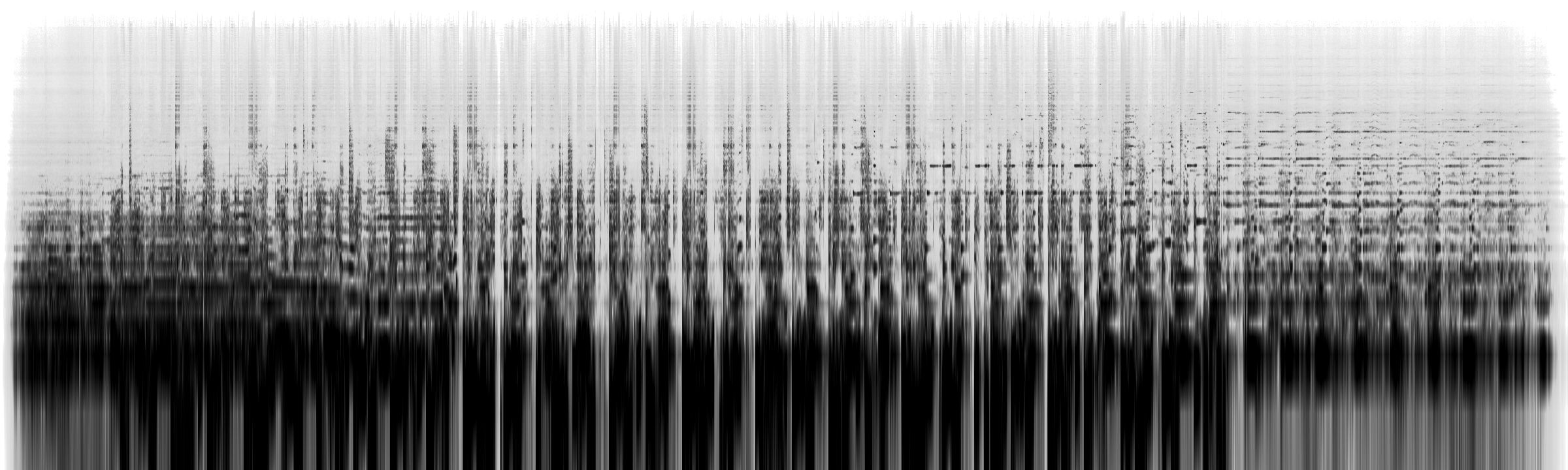 Monochrome audio-derived spectrogram for THE DUMP